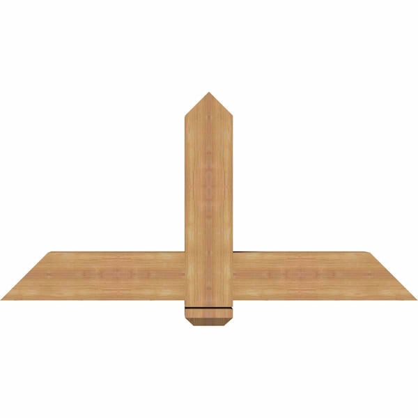 Ekena Millwork Eugene Smooth Timber Gable Bracket, Western Red Cedar, 48"W x 24"H x 5 1/2"D x 5 1/2"F, 12/12 Pitch GBW048X24X0606EUG00SWR - main